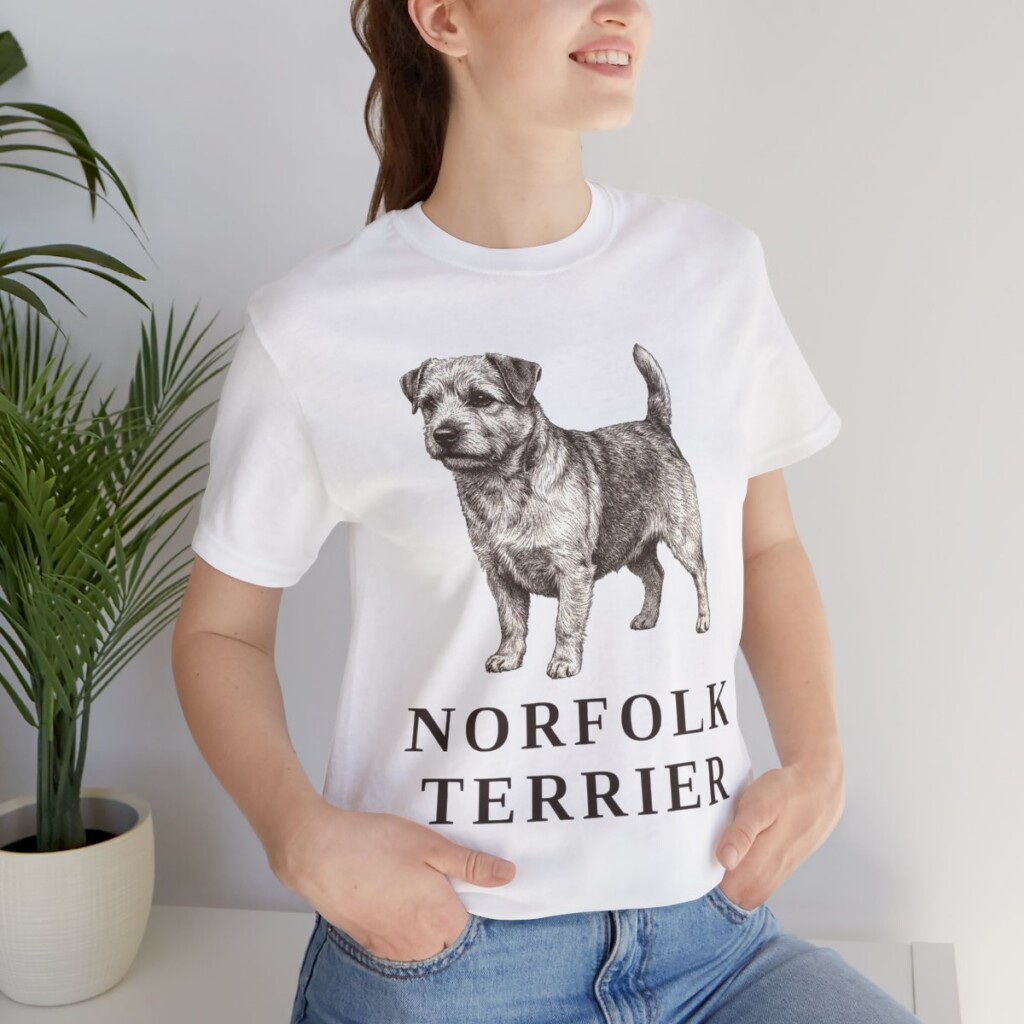 Norfolk Terrier Shirt, Vintage Dog Sketch Tee, Dog Lover Gift