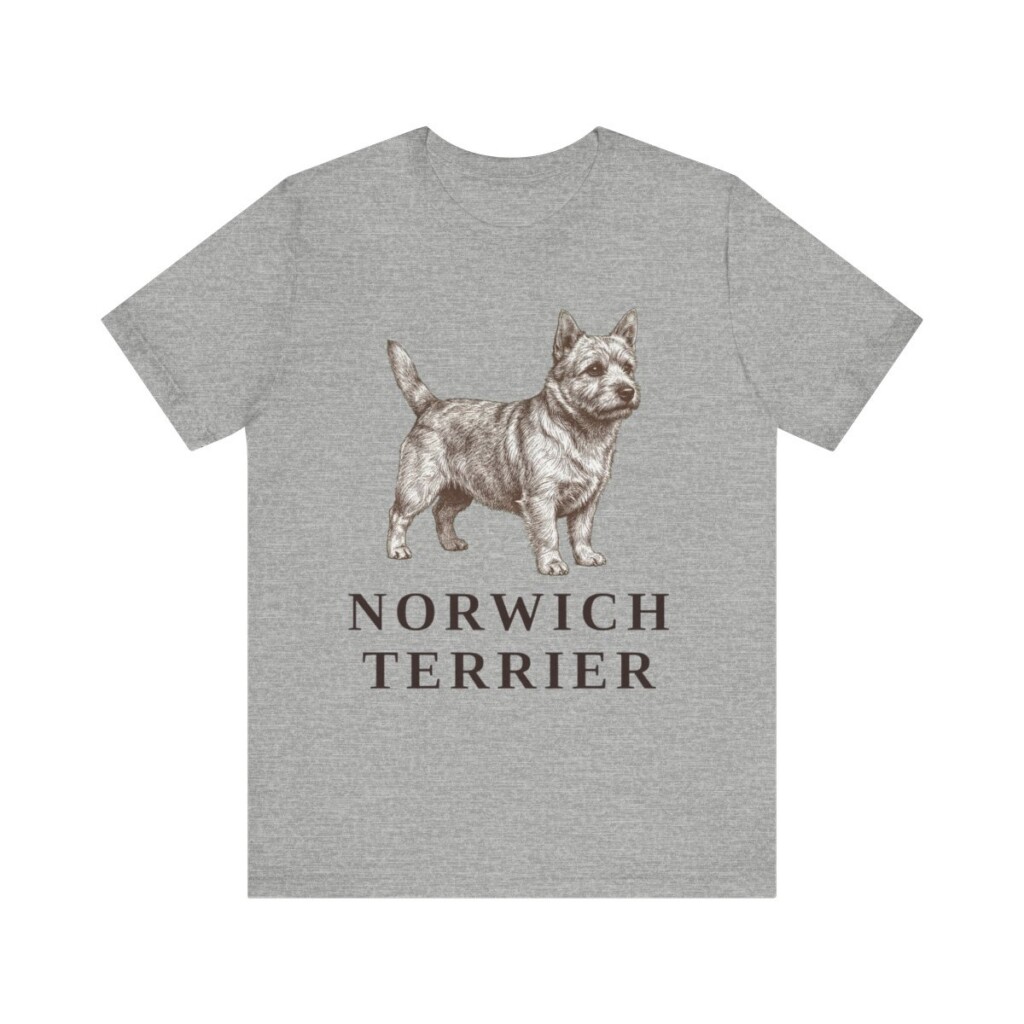 Norwich Terrier Shirt, Vintage Dog Sketch Tee, Dog Lover Gift, Norwich Terrier Lover