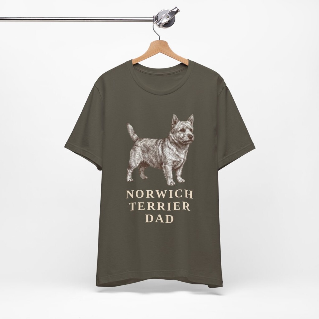 Norwich Terrier Dad Shirt | Vintage Dog Sketch Tee | Dog Dad Gift | Norwich Terrier Lover