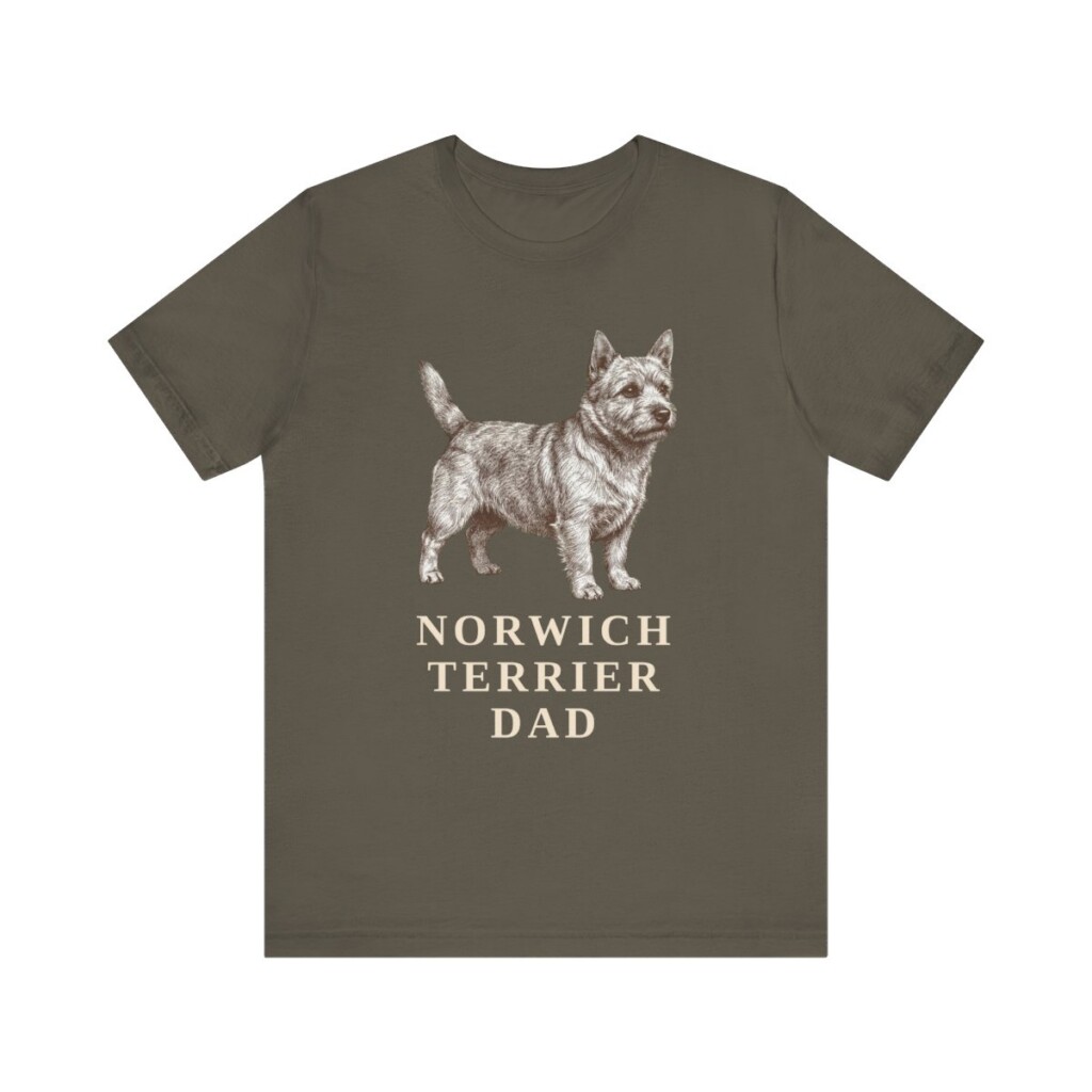 Norwich Terrier Dad Shirt | Vintage Dog Sketch Tee | Dog Dad Gift | Norwich Terrier Lover