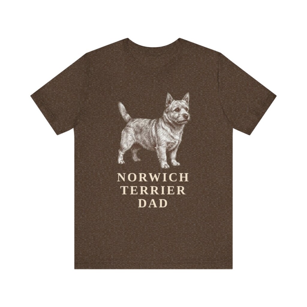 Norwich Terrier Dad Shirt | Vintage Dog Sketch Tee | Dog Dad Gift | Norwich Terrier Lover