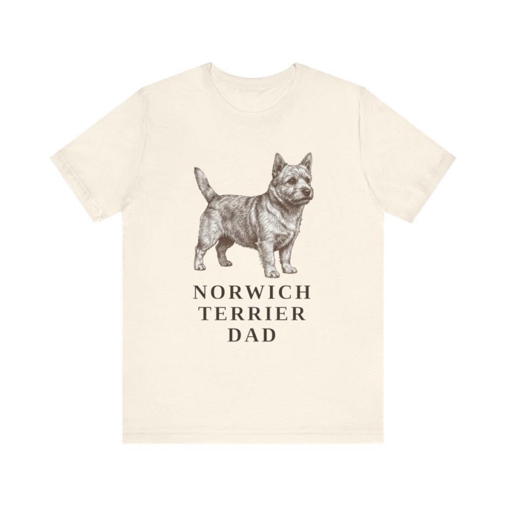 Norwich Terrier Dad Shirt | Vintage Dog Sketch Tee | Dog Dad Gift | Norwich Terrier Lover
