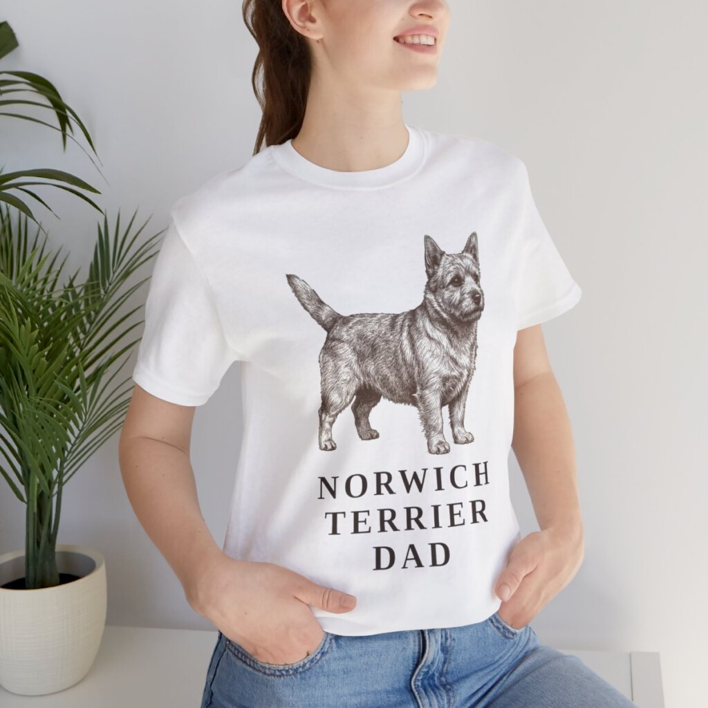Norwich Terrier Dad Shirt | Vintage Dog Sketch Tee | Dog Dad Gift | Norwich Terrier Lover