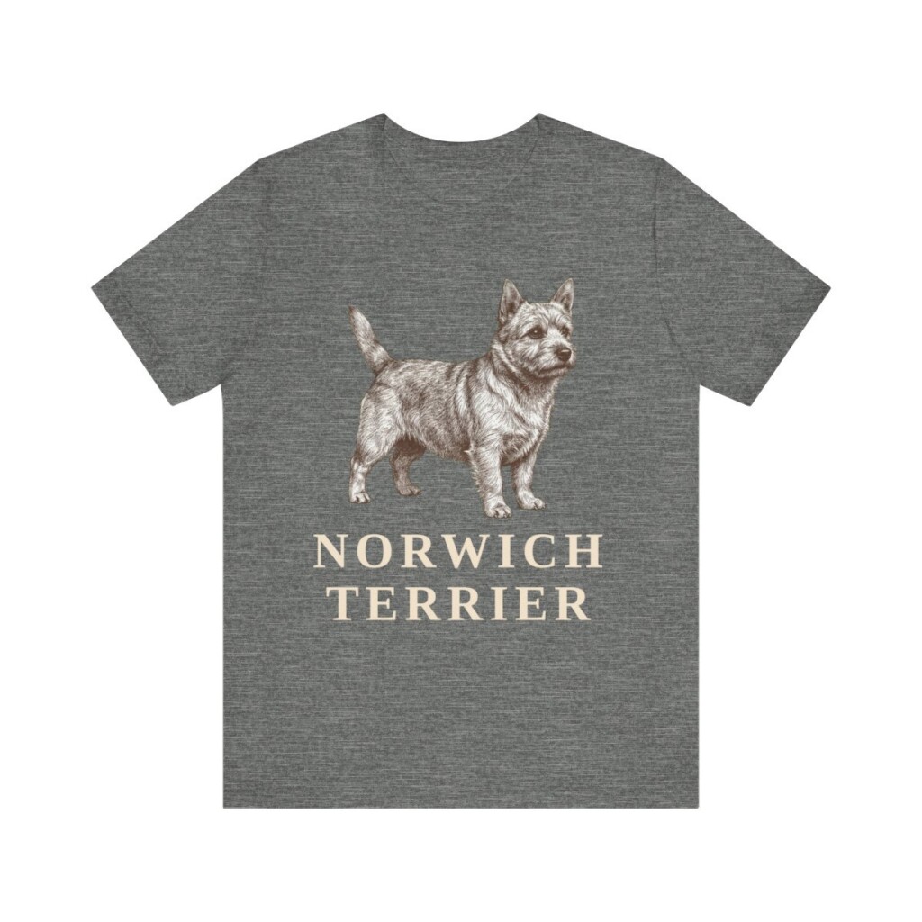 Norwich Terrier Shirt, Vintage Dog Sketch Tee, Dog Lover Gift, Norwich Terrier Lover