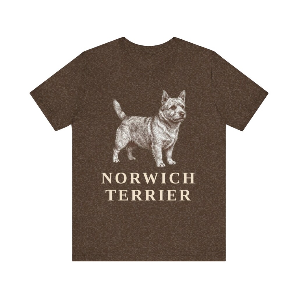 Norwich Terrier Shirt, Vintage Dog Sketch Tee, Dog Lover Gift, Norwich Terrier Lover