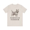Norwich Terrier Shirt, Vintage Dog Sketch Tee, Dog Lover Gift, Norwich Terrier Lover