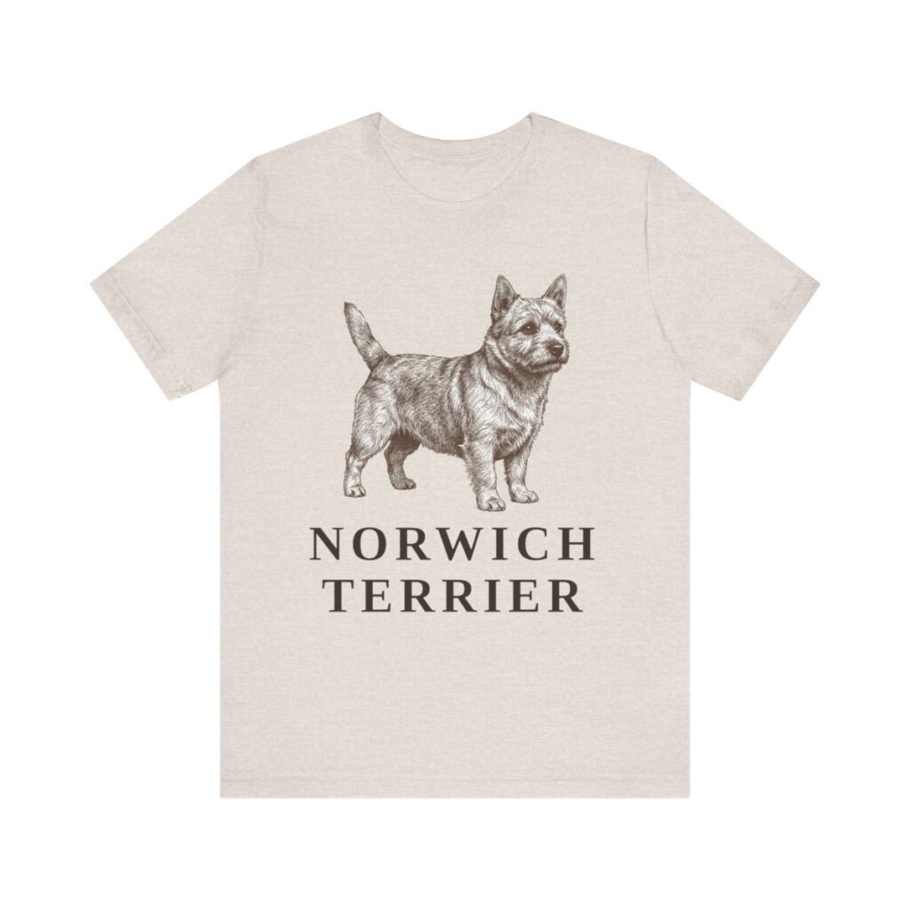 Norwich Terrier Shirt, Vintage Dog Sketch Tee, Dog Lover Gift, Norwich Terrier Lover