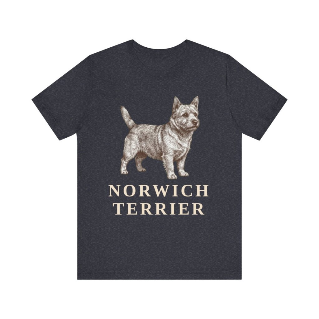 Norwich Terrier Shirt, Vintage Dog Sketch Tee, Dog Lover Gift, Norwich Terrier Lover