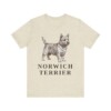 Norwich Terrier Shirt, Vintage Dog Sketch Tee, Dog Lover Gift, Norwich Terrier Lover