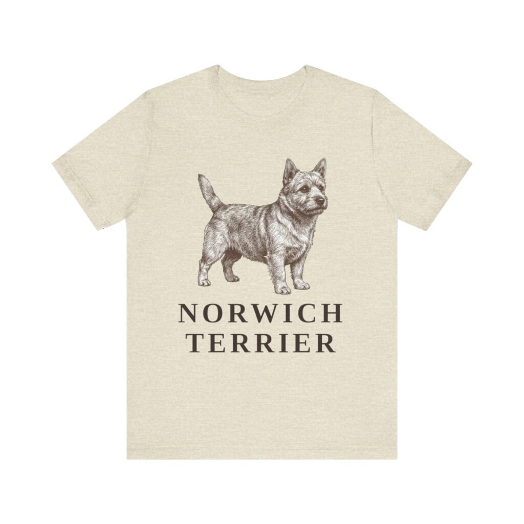 Norwich Terrier Shirt, Vintage Dog Sketch Tee, Dog Lover Gift, Norwich Terrier Lover