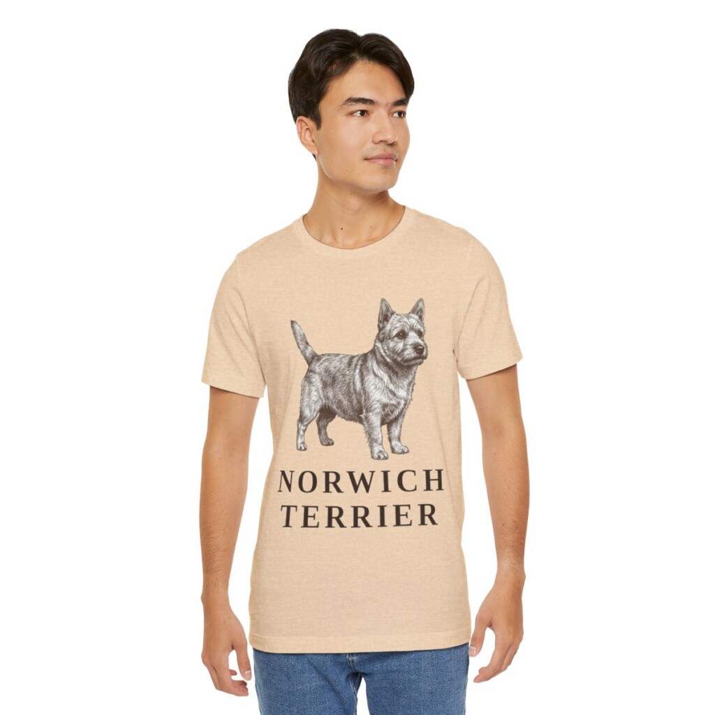 Norwich Terrier Shirt, Vintage Dog Sketch Tee, Dog Lover Gift, Norwich Terrier Lover