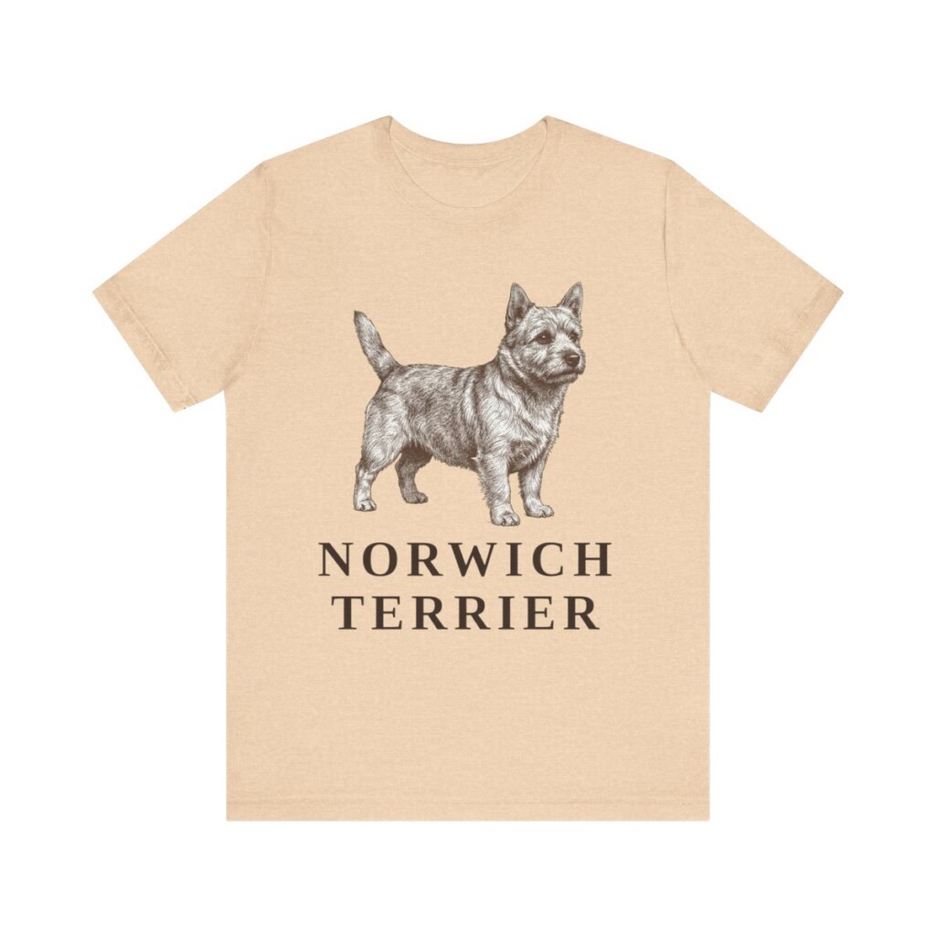 Norwich Terrier Shirt, Vintage Dog Sketch Tee, Dog Lover Gift, Norwich Terrier Lover