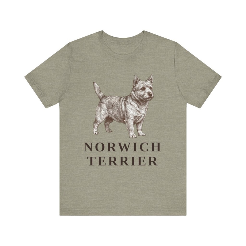 Norwich Terrier Shirt, Vintage Dog Sketch Tee, Dog Lover Gift, Norwich Terrier Lover