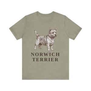 Norwich Terrier Shirt, Vintage Dog Sketch Tee, Dog Lover Gift, Norwich Terrier Lover