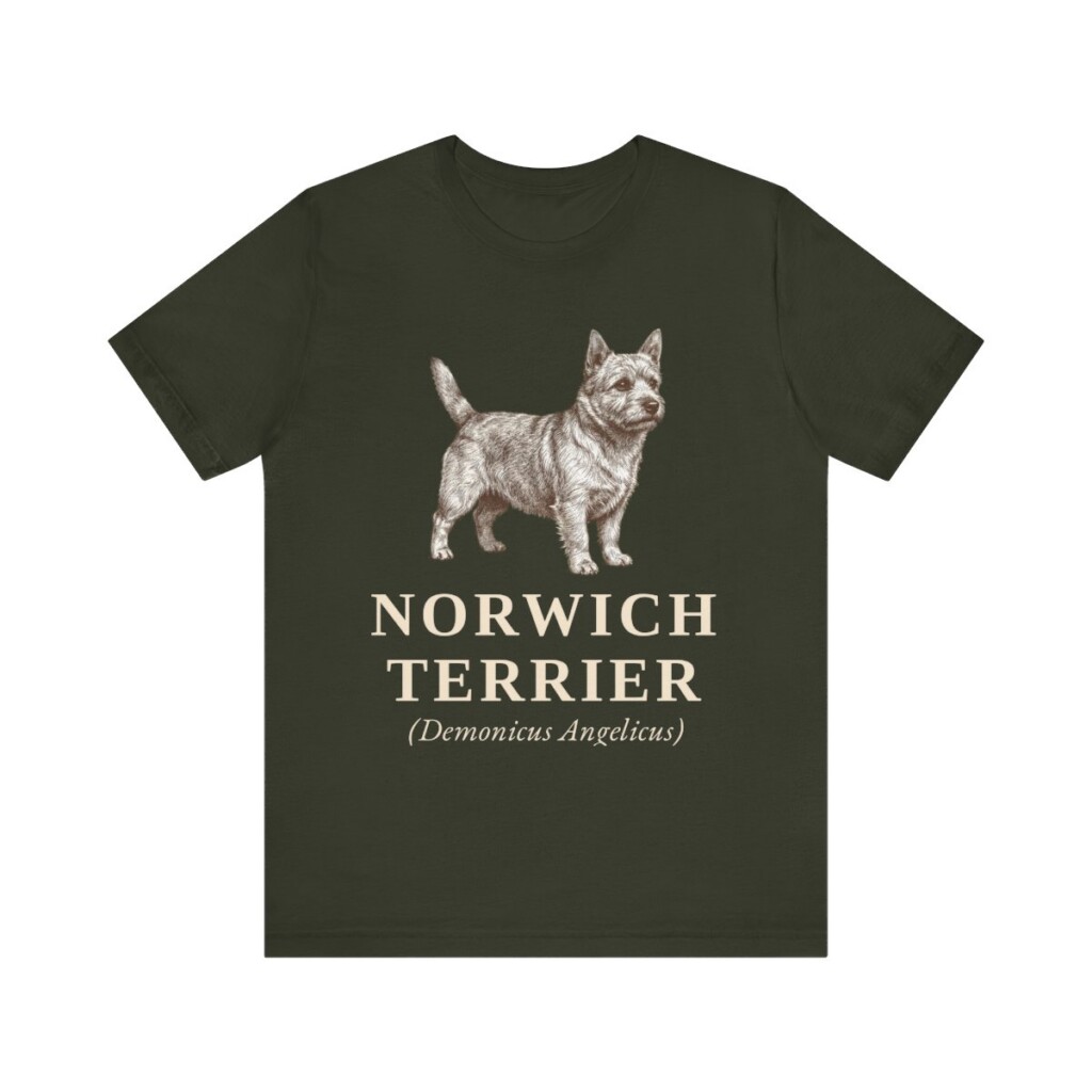 Norwich Terrier Latin Shirt, Vintage Dog Sketch Tee, Dog Latin Gift