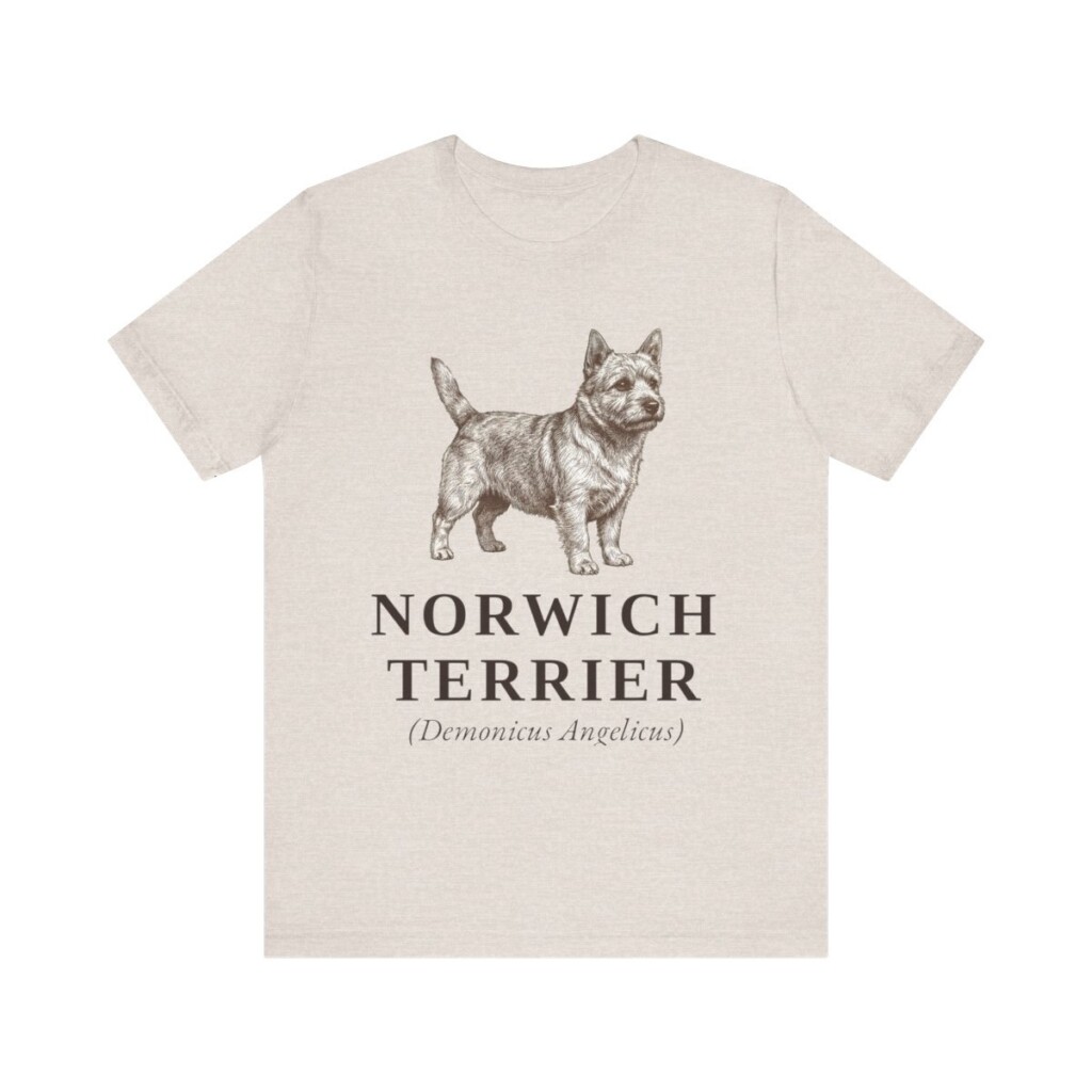 Norwich Terrier Latin Shirt, Vintage Dog Sketch Tee, Dog Latin Gift