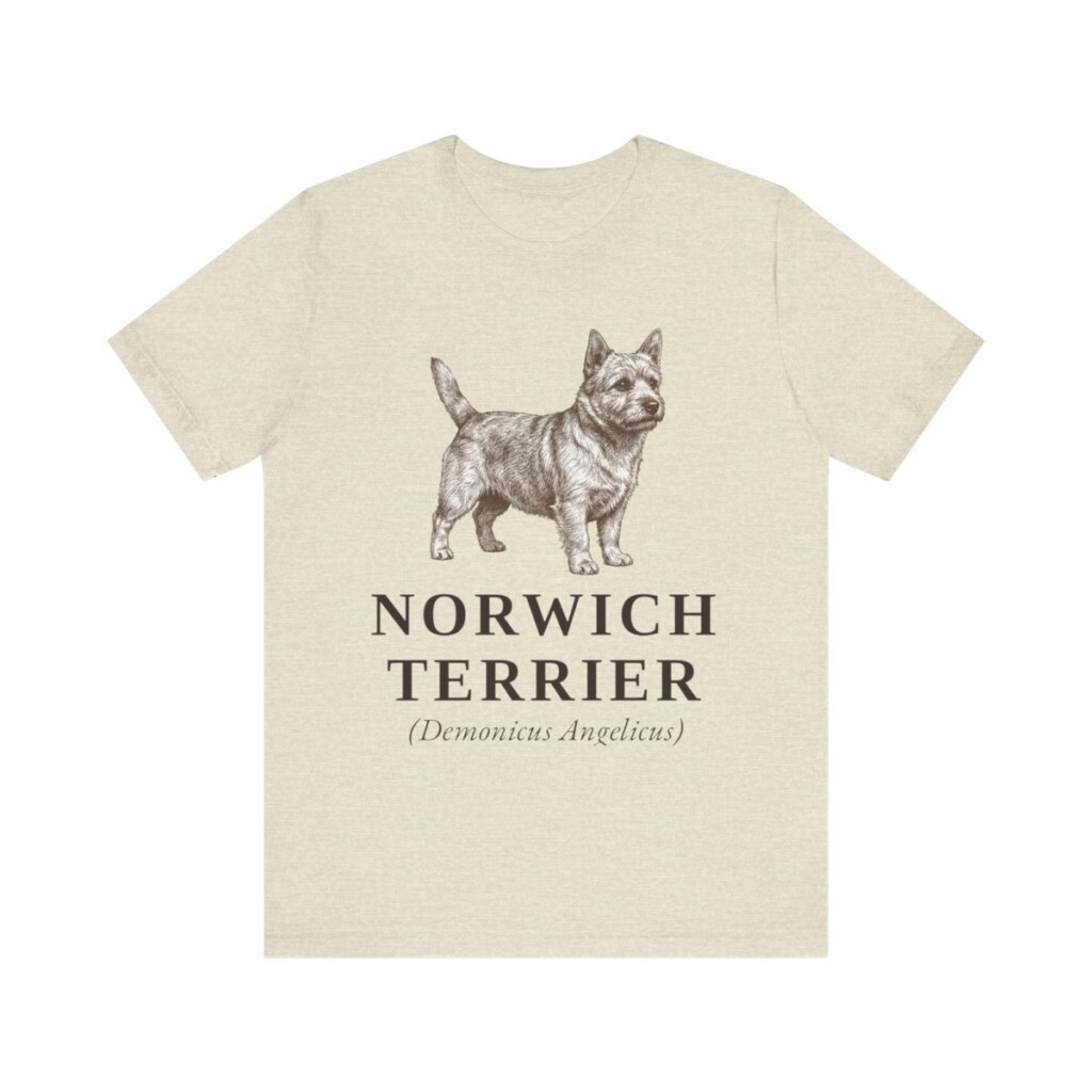 Norwich Terrier Latin Shirt, Vintage Dog Sketch Tee, Dog Latin Gift