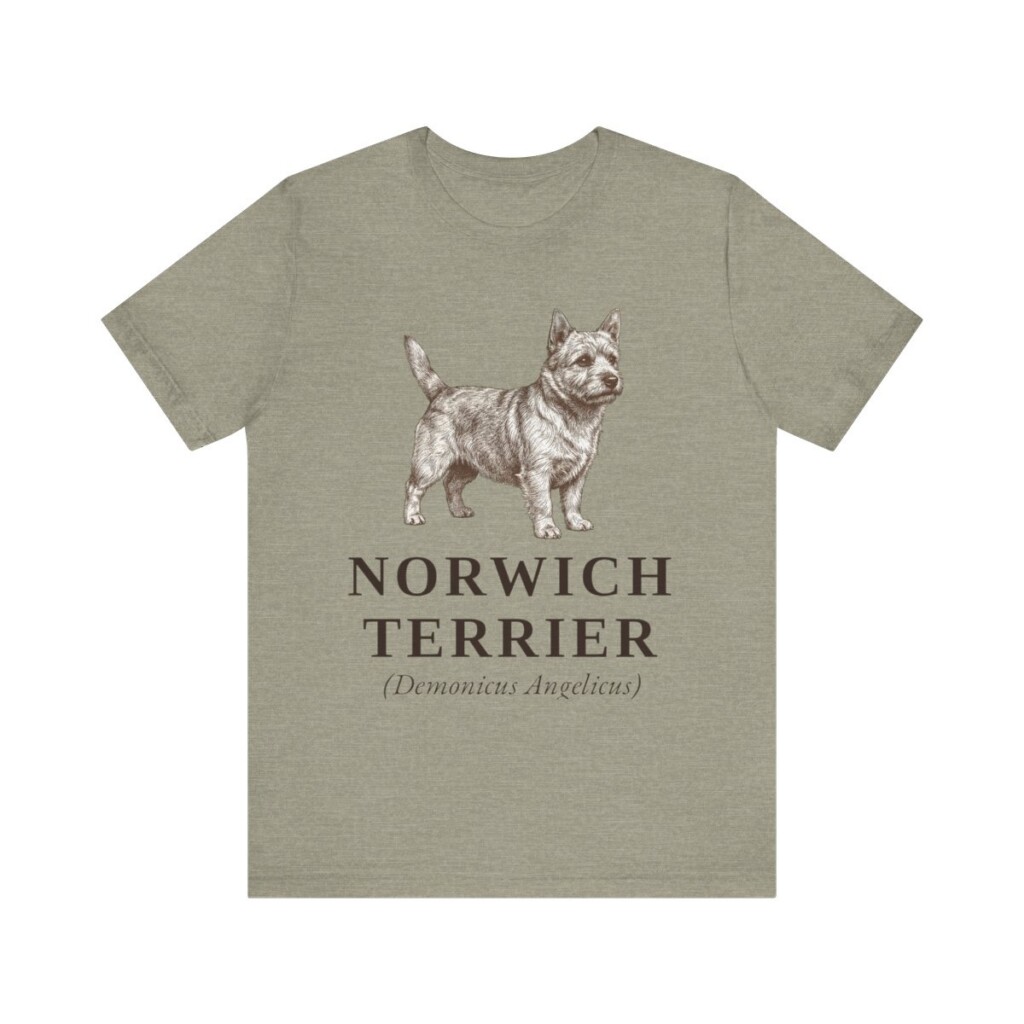 Norwich Terrier Latin Shirt, Vintage Dog Sketch Tee, Dog Latin Gift
