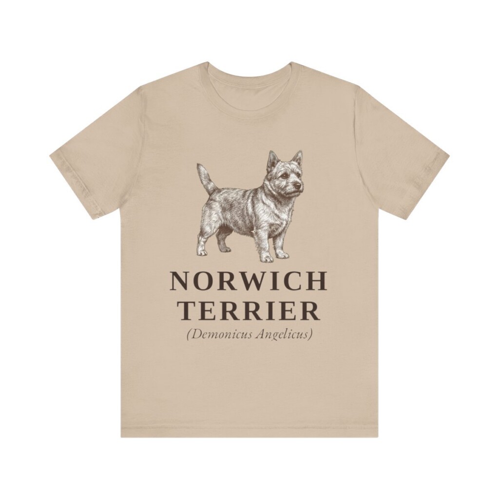 Norwich Terrier Latin Shirt, Vintage Dog Sketch Tee, Dog Latin Gift