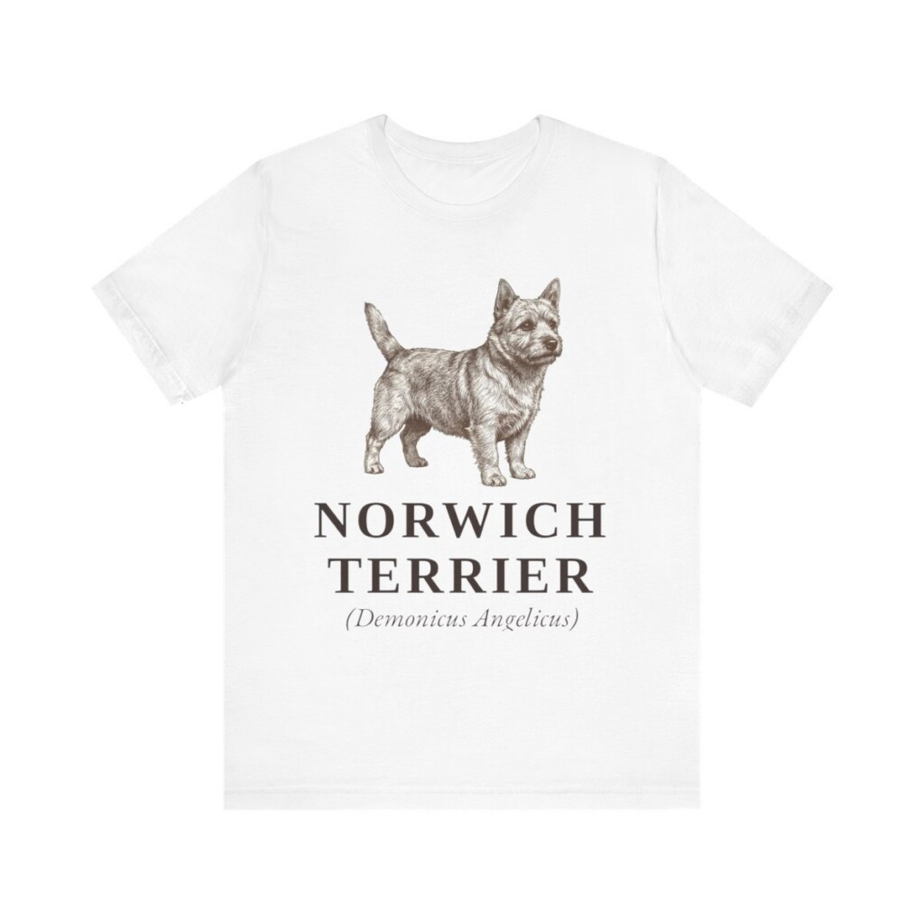 Norwich Terrier Latin Shirt, Vintage Dog Sketch Tee, Dog Latin Gift