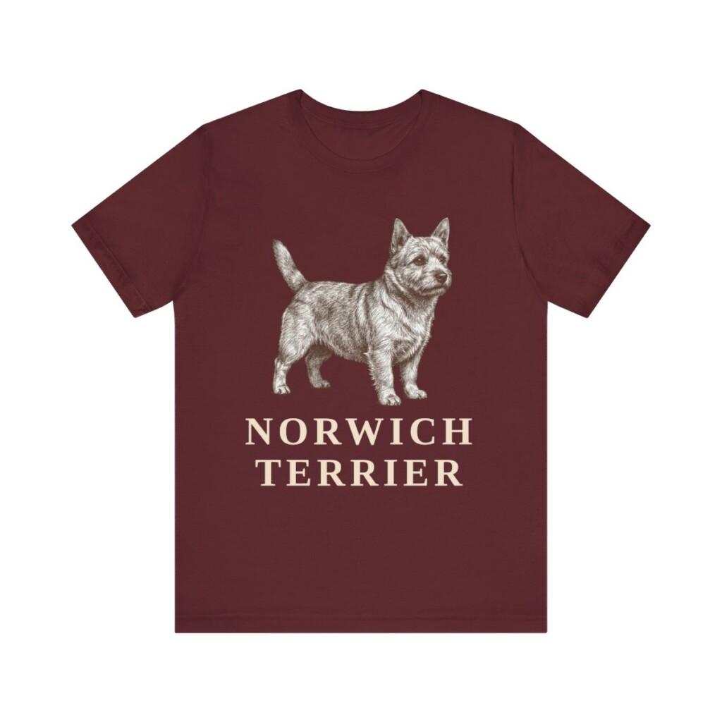 Norwich Terrier Shirt, Vintage Dog Sketch Tee, Dog Lover Gift, Norwich Terrier Lover
