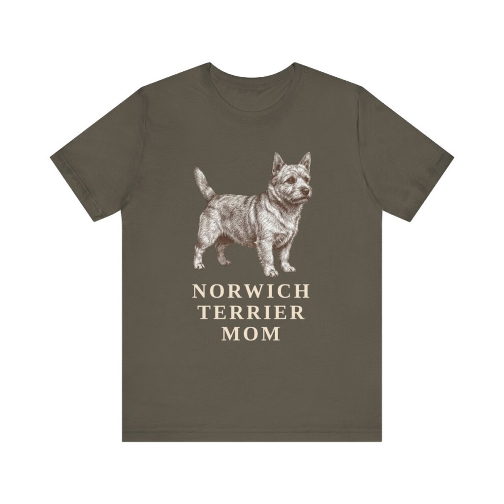 Norwich Terrier Mom Shirt, Vintage Dog Sketch Tee, Dog Mom Gift