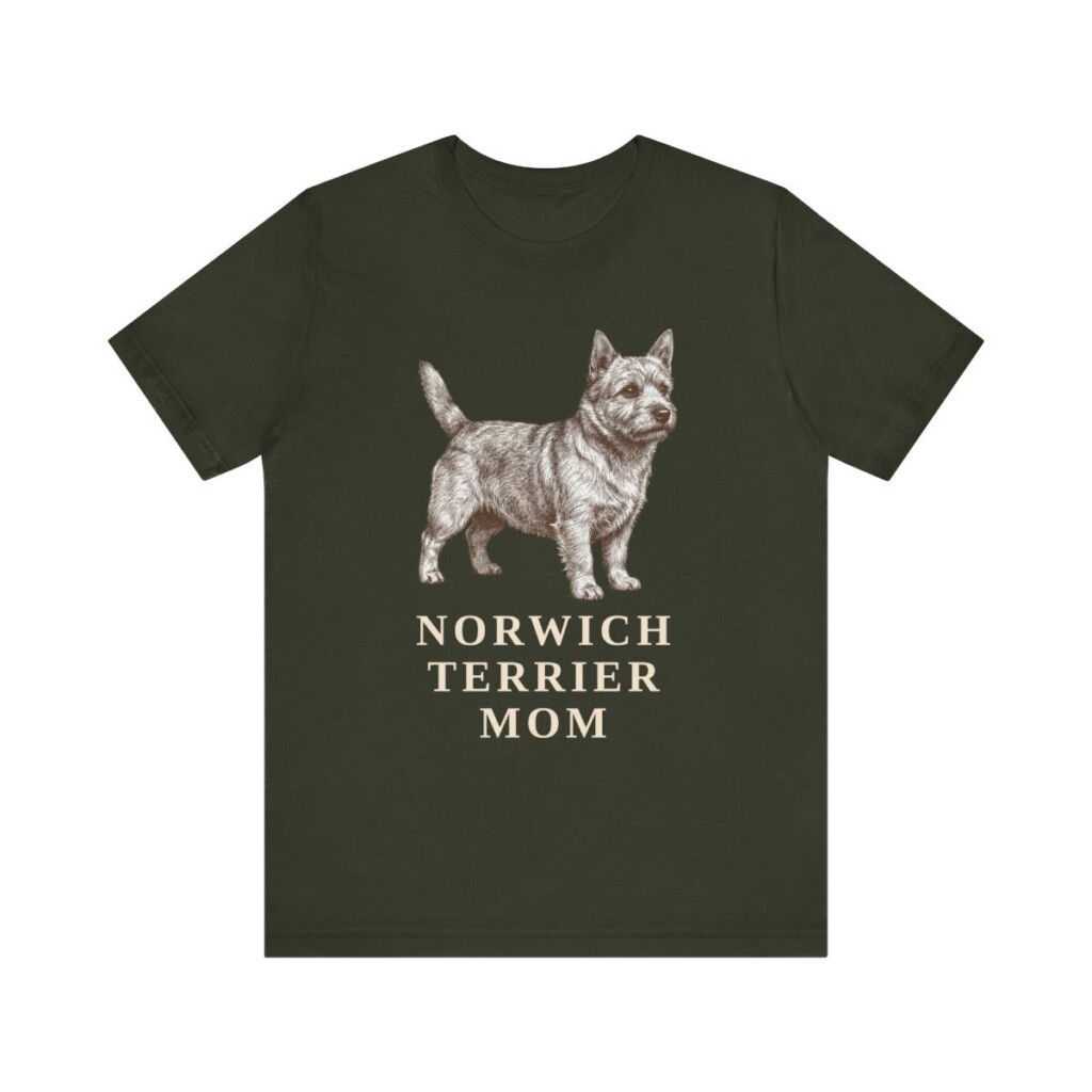 Norwich Terrier Mom Shirt, Vintage Dog Sketch Tee, Dog Mom Gift