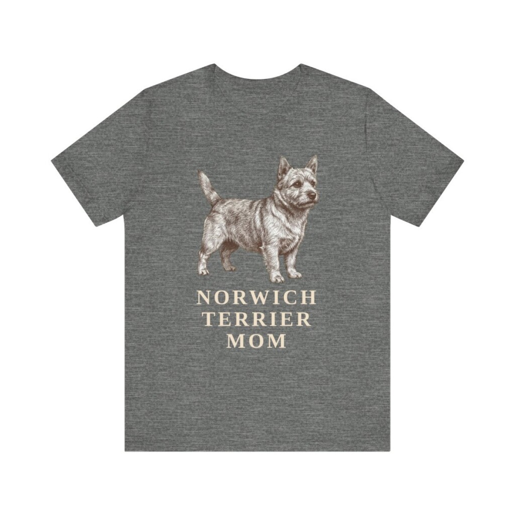 Norwich Terrier Mom Shirt, Vintage Dog Sketch Tee, Dog Mom Gift