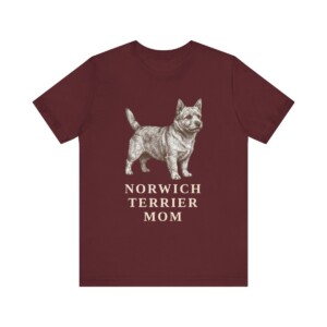 Norwich Terrier Mom Shirt, Vintage Dog Sketch Tee, Dog Mom Gift