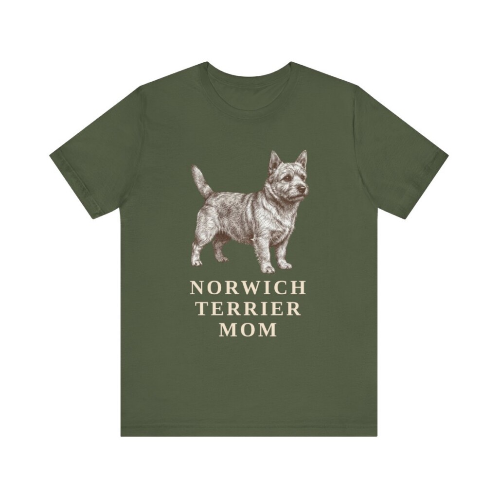 Norwich Terrier Mom Shirt, Vintage Dog Sketch Tee, Dog Mom Gift