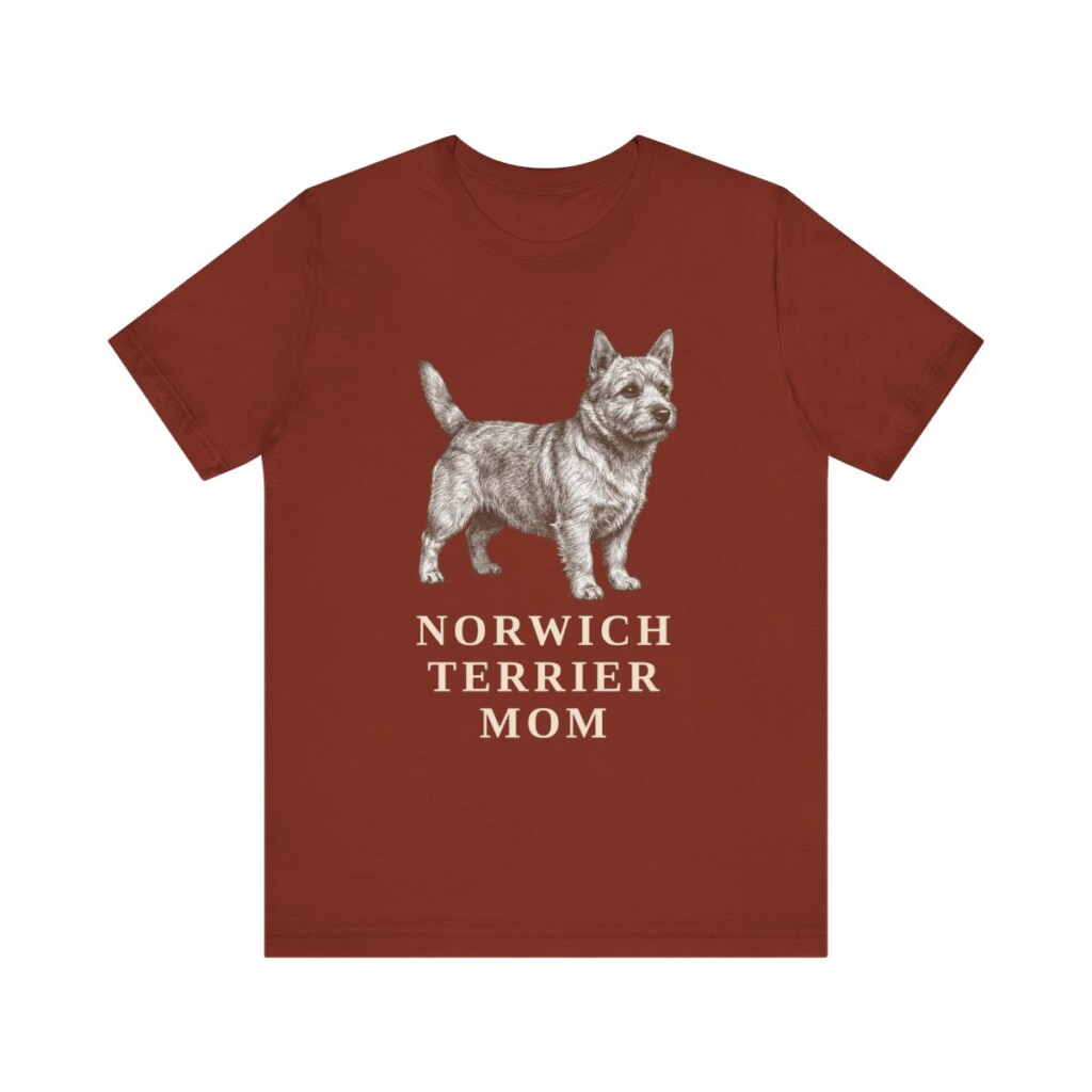 Norwich Terrier Mom Shirt, Vintage Dog Sketch Tee, Dog Mom Gift