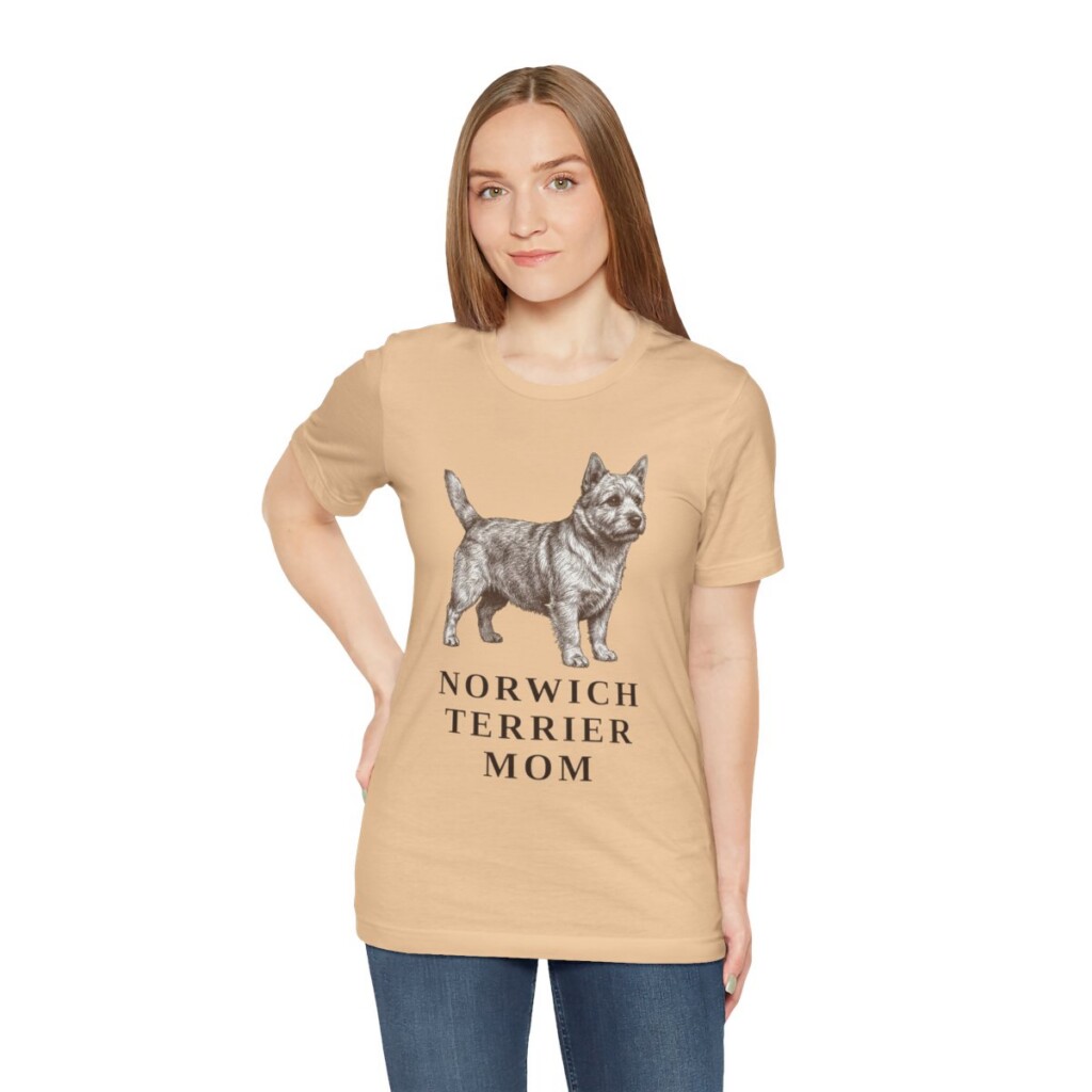 Norwich Terrier Mom Shirt, Vintage Dog Sketch Tee, Dog Mom Gift
