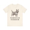 Norwich Terrier Shirt, Vintage Dog Sketch Tee, Dog Lover Gift, Norwich Terrier Lover