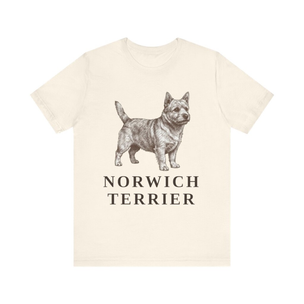 Norwich Terrier Shirt, Vintage Dog Sketch Tee, Dog Lover Gift, Norwich Terrier Lover