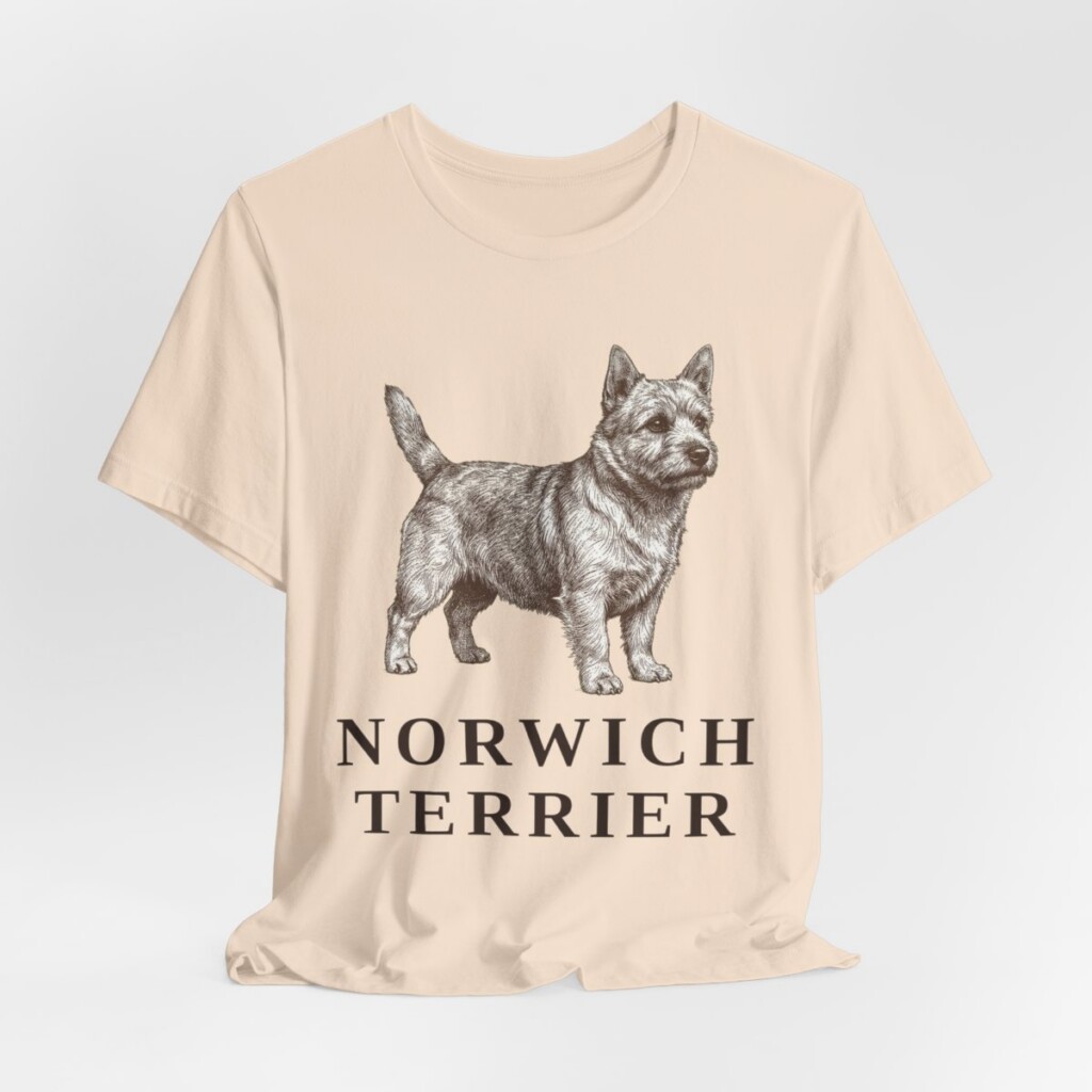 Norwich Terrier Shirt, Vintage Dog Sketch Tee, Dog Lover Gift, Norwich Terrier Lover