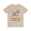 Norwich Terrier Shirt, Vintage Dog Sketch Tee, Dog Lover Gift, Norwich Terrier Lover