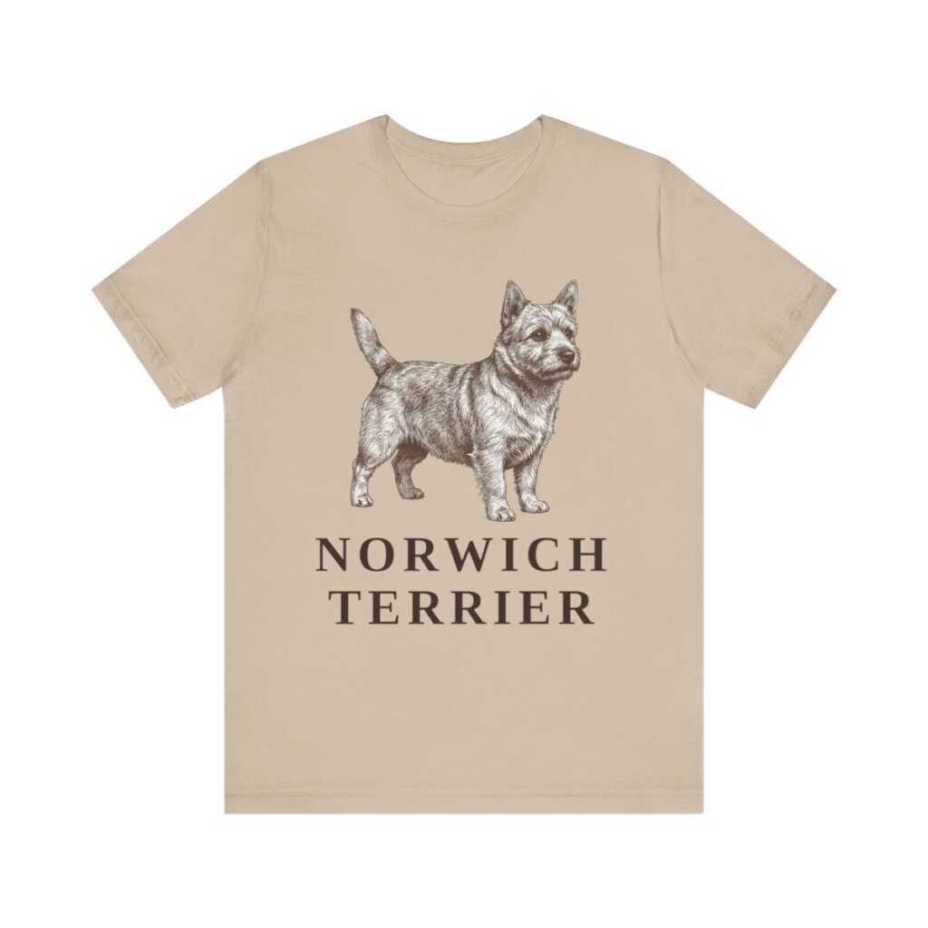 Norwich Terrier Shirt, Vintage Dog Sketch Tee, Dog Lover Gift, Norwich Terrier Lover