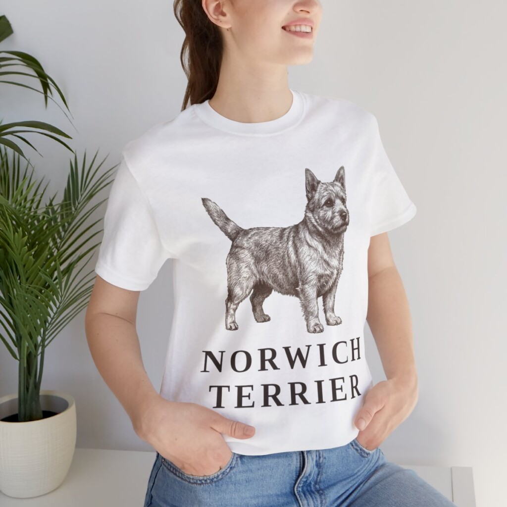 Norwich Terrier Shirt, Vintage Dog Sketch Tee, Dog Lover Gift, Norwich Terrier Lover