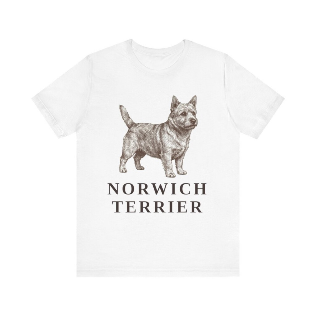 Norwich Terrier Shirt, Vintage Dog Sketch Tee, Dog Lover Gift, Norwich Terrier Lover