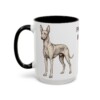 15oz Pharaoh Hound Mug, Vintage Dog Portrait Coffee Mug, Dog Lover Gift