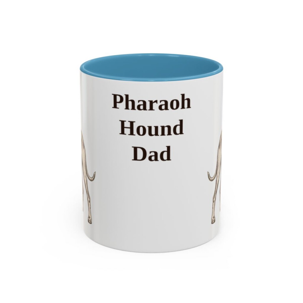 11oz Pharaoh Hound Dog Dad Mug, Vintage Sketch Coffee Mug, Dog Dad Gift