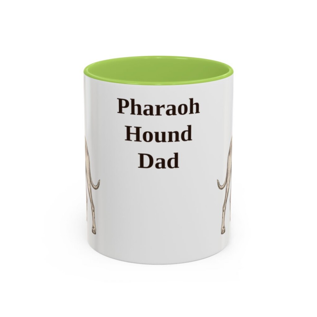 11oz Pharaoh Hound Dog Dad Mug, Vintage Sketch Coffee Mug, Dog Dad Gift
