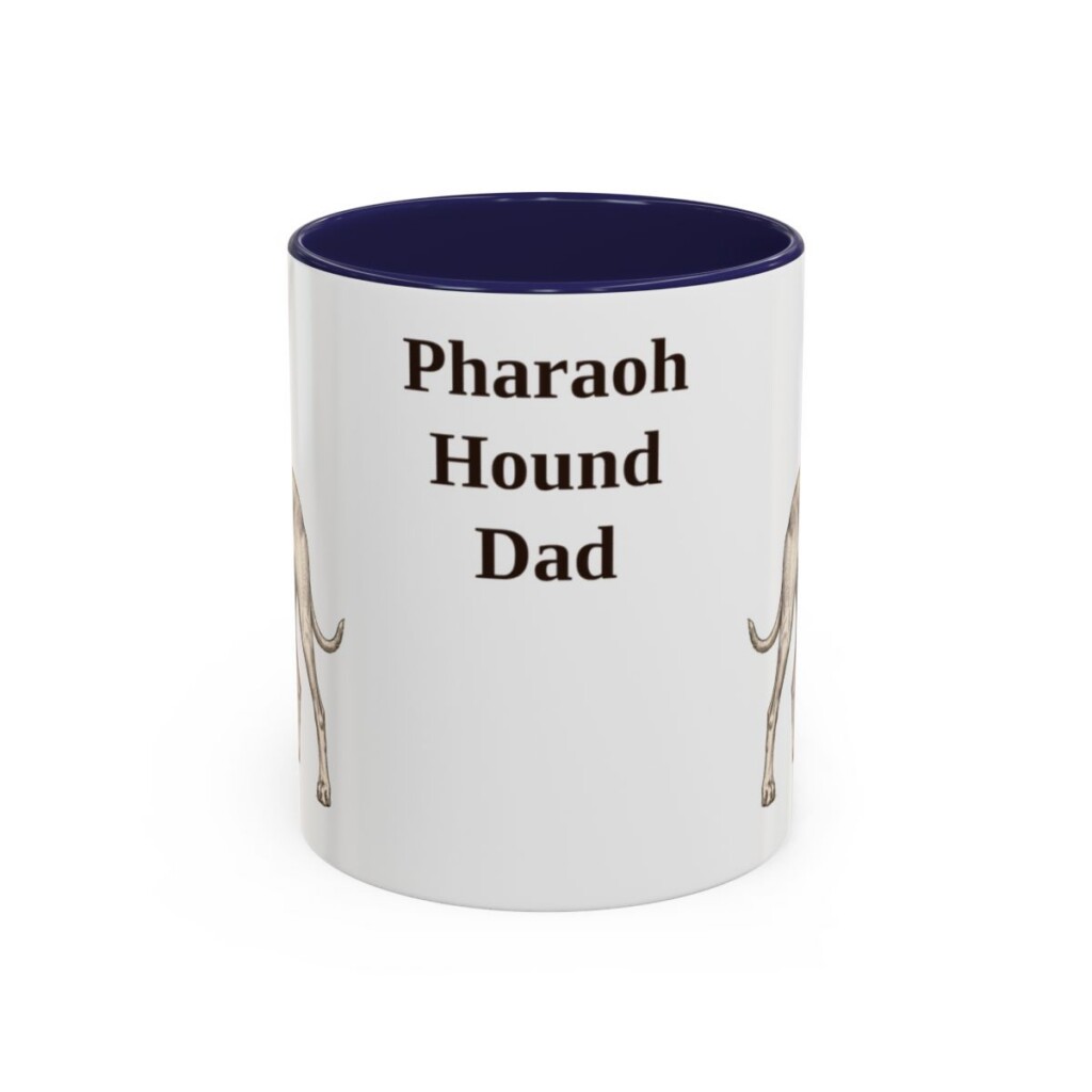 11oz Pharaoh Hound Dog Dad Mug, Vintage Sketch Coffee Mug, Dog Dad Gift