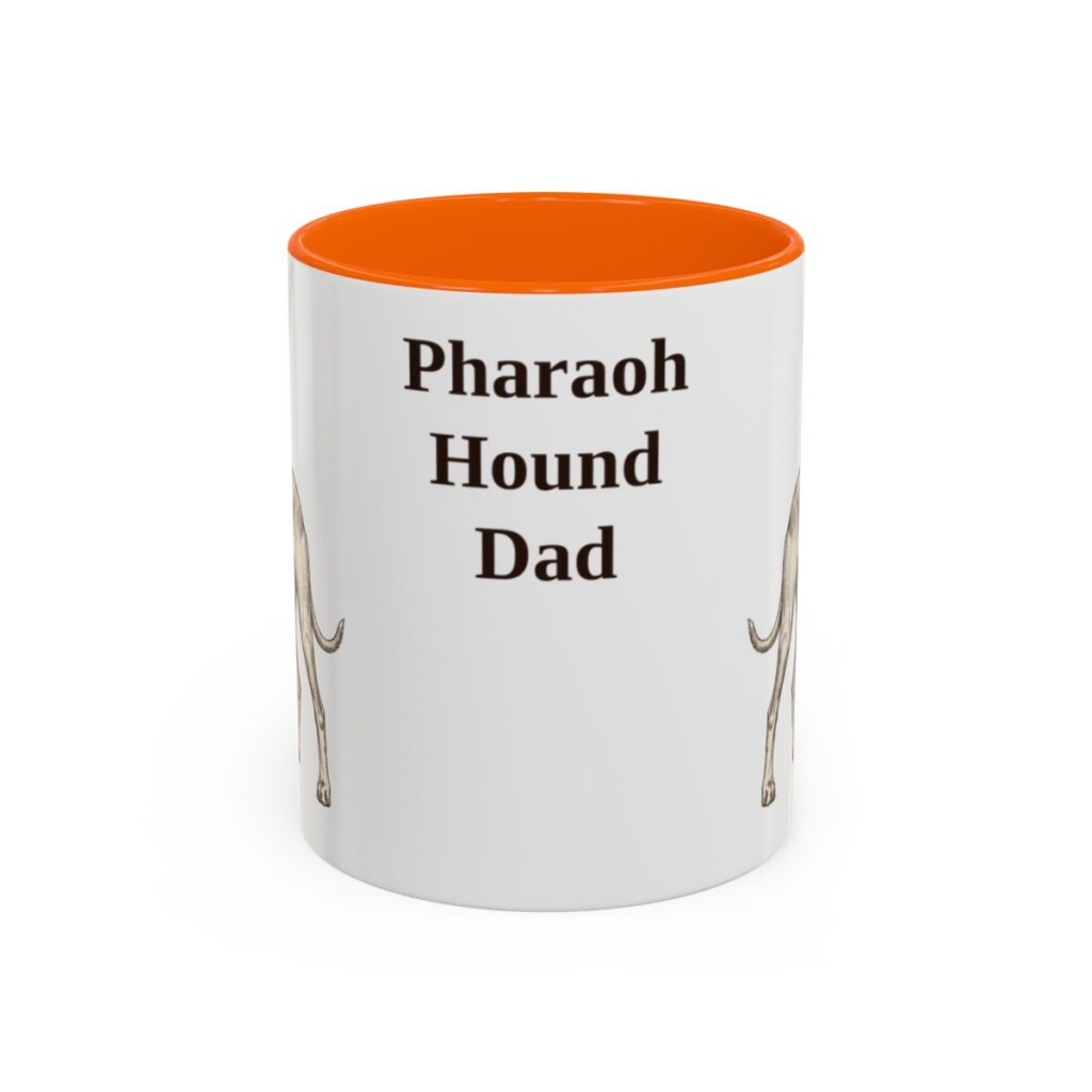 11oz Pharaoh Hound Dog Dad Mug, Vintage Sketch Coffee Mug, Dog Dad Gift