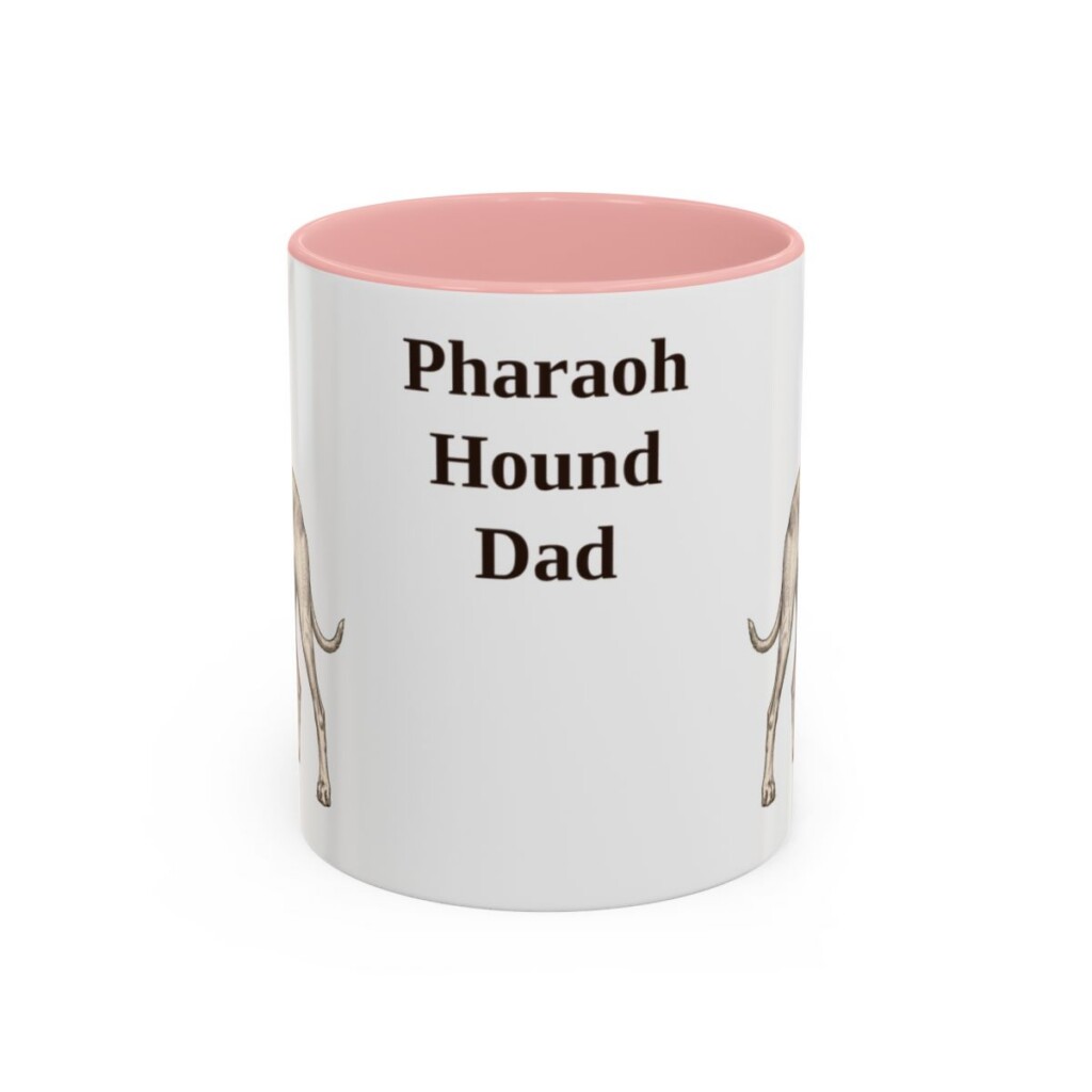 11oz Pharaoh Hound Dog Dad Mug, Vintage Sketch Coffee Mug, Dog Dad Gift
