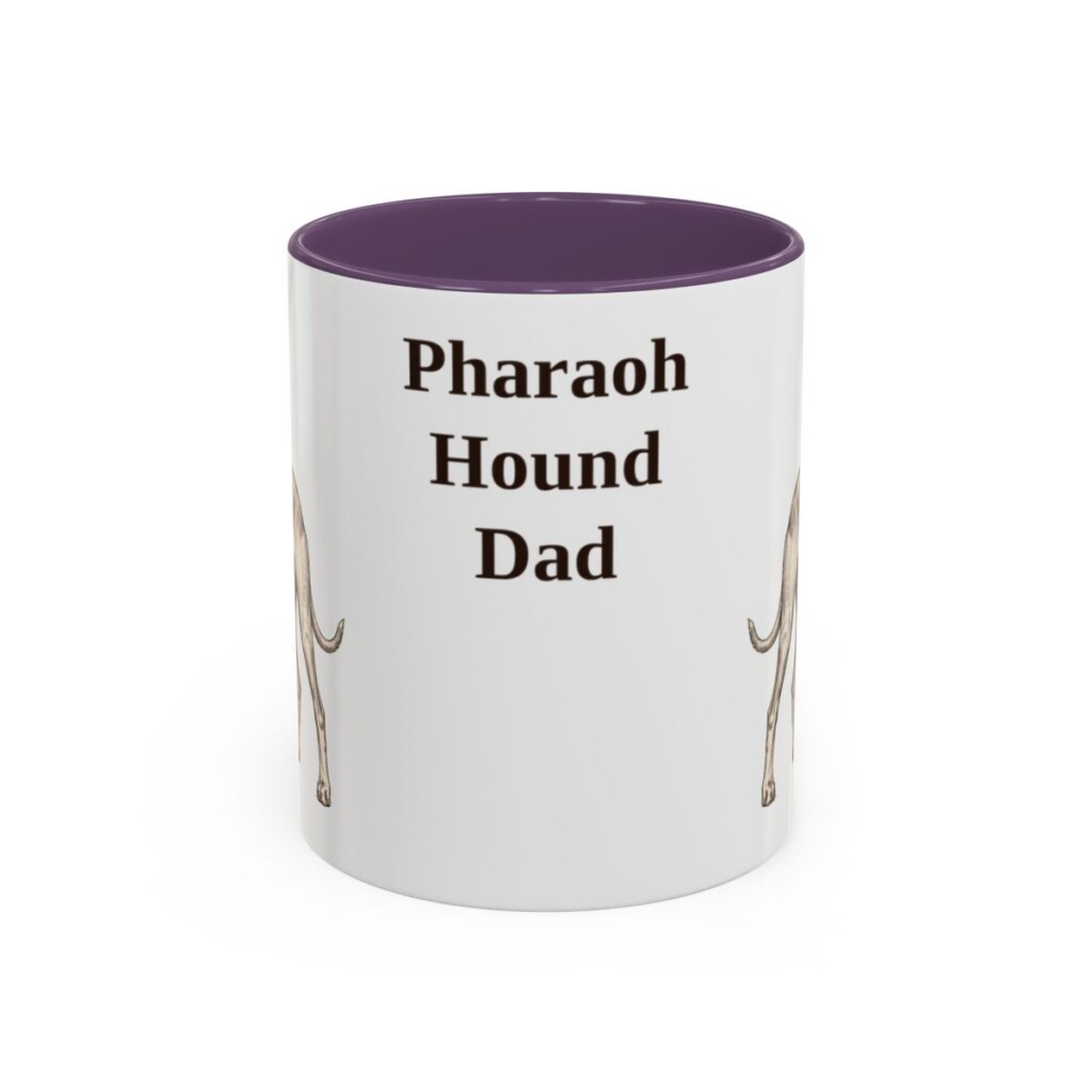 11oz Pharaoh Hound Dog Dad Mug, Vintage Sketch Coffee Mug, Dog Dad Gift