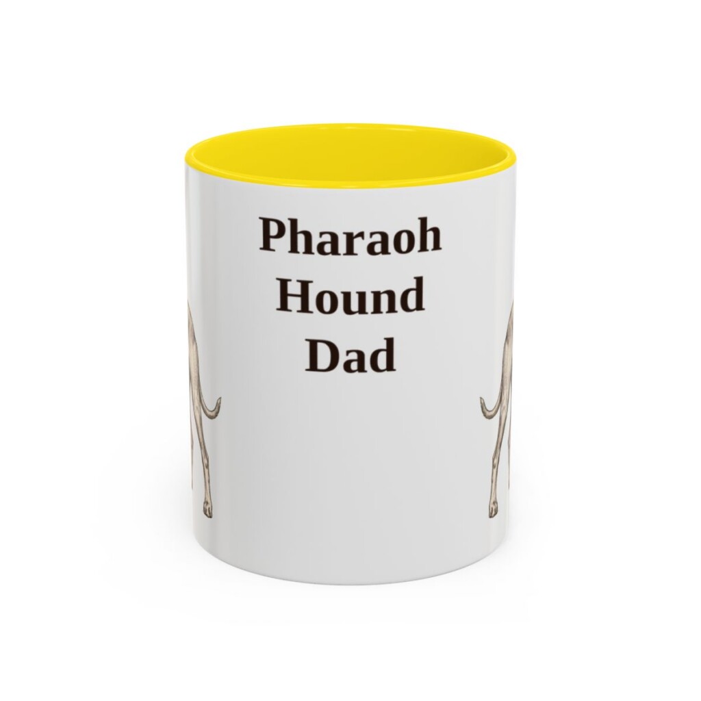 11oz Pharaoh Hound Dog Dad Mug, Vintage Sketch Coffee Mug, Dog Dad Gift