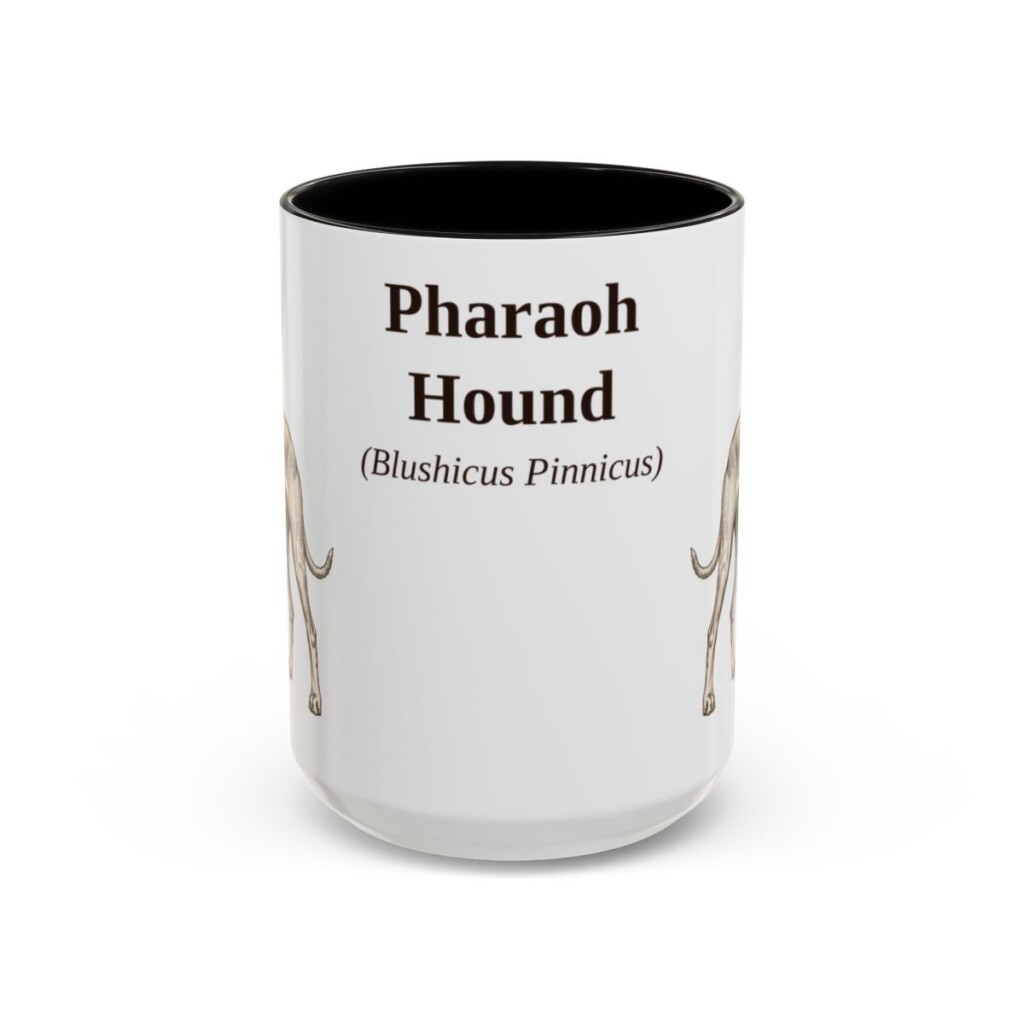 15oz Pharaoh Hound Latin Mug, Pharaoh Hound, Vintage Dog Coffee Mug, Dog Lover Gift