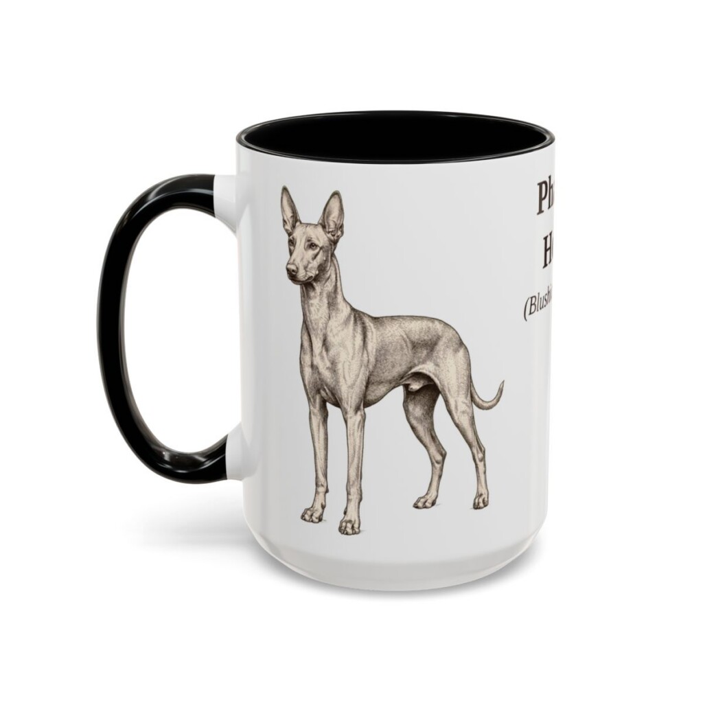 15oz Pharaoh Hound Latin Mug, Pharaoh Hound, Vintage Dog Coffee Mug, Dog Lover Gift