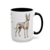15oz Pharaoh Hound Latin Mug, Pharaoh Hound, Vintage Dog Coffee Mug, Dog Lover Gift